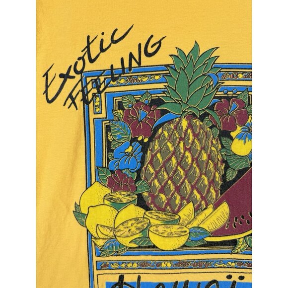 Vintage 90s Exotic Feeling Hawaii Fruits Art Pineapple Lemon Watermelon Rare - Picture 6 of 16